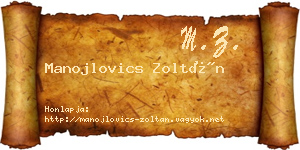 Manojlovics Zoltán névjegykártya